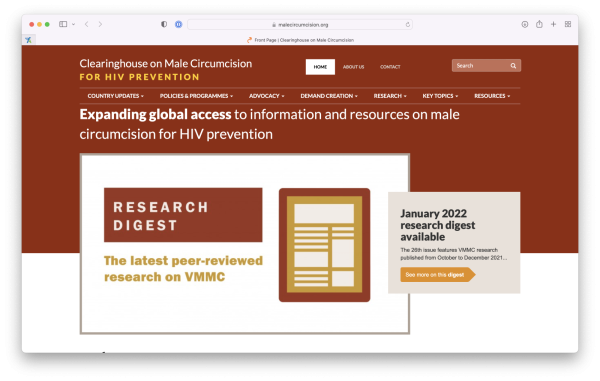 Clearinghouse on Male Circumcision for HIV Prevention